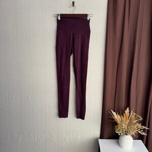 Aerie Size XS Purple Activewear Leggings Chill Play Move Side Pockets